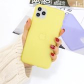 Voor iPhone 11 Pro 1,5 mm vloeibare emulsie doorschijnende TPU-hoes (geel)