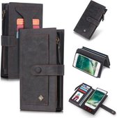 Voor iPhone 6 / 6s / 7/8 POLA Multifunctionele mode magnetische horizontale flip lederen tas met kaartsleuven & portemonnee & fotolijst & houder (zwart)