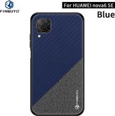 Voor Huawei Nova 6 SE PINWUYO Rong-serie schokbestendige pc + TPU + beschermhoes van chemische vezeldoek (blauw)