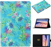 Voor Huawei MediaPad T3 10 Gekleurde Tekening Patroon Horizontale Flip Leren Case met Houder & Kaartsleuf & Slaap / Wekfunctie (Bloemen)