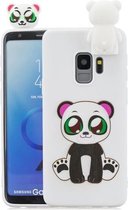 Voor Galaxy S9 Cartoon schokbestendig TPU beschermhoes met houder (Panda)