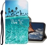 Voor iPhone 11 Pro Max 3D Gekleurde Tekening Horizontale Flip PU Leren Case met Houder & Kaartsleuven & Portemonnee (Kokospalm)