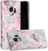 Voor Galaxy S9 Hot Stamping Geometric Marble IMD Craft TPU Beschermhoes (Hexagon)