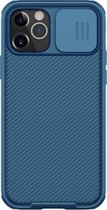 Voor iPhone 12/12 Pro NILLKIN Black Mirror Pro Series Camshield Volledige dekking Stofdicht Krasbestendig telefoonhoesje (blauw)