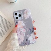 Laserpatroon TPU-beschermhoes voor iPhone 11 Pro (roze bloemen)