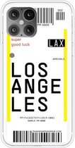 Voor iPhone 12/12 Pro Boarding Pass Series TPU beschermhoes voor telefoon (Losangeles)