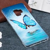 Voor Galaxy S9 Noctilucent vlinderpatroon TPU zachte achterkant beschermhoes