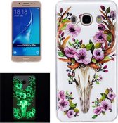Voor Galaxy J5 (2016) / J510 Noctilucent Sika Deer Pattern IMD Vakmanschap Soft TPU Cover Case