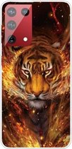 Voor OnePlus 9 schokbestendig geverfd transparant TPU beschermhoes (Chinese tijger)