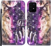 Voor Samsung Galaxy M80s / A91 / S10 Lite Gekleurde Tekening Patroon Horizontale Flip Leren Case met Houder & Kaartsleuven & Portemonnee (Wind Chime Wolf)