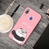 Voor Galaxy A30 Cartoon dier patroon schokbestendig TPU beschermhoes (roze panda)