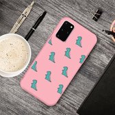 Voor Galaxy S20 + Cartoon dier patroon schokbestendig TPU beschermhoes (roze dinosaurussen)