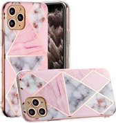 Voor iPhone 11 Pro Hot Stamping Geometric Marble IMD Craft TPU Beschermhoes (Rhombus)