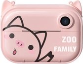 C3 Pink Piggy Geen kaart schieten & afdrukken Thermische afdrukken Digitale camera voor kinderen