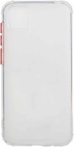 Voor Huawei Y5p Kleurknop Doorschijnend Frosted TPU Vierhoekig Airbag Schokbestendig Hoesje (Wit)