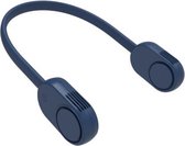 SH01 Hangende nekventilator Buiten Mini USB opladen Bladloos Stille luie kleine ventilator (marineblauw)