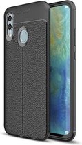 Litchi Texture TPU schokbestendig hoesje voor Huawei Honor 10 Lite / P Smart 2019 (zwart)