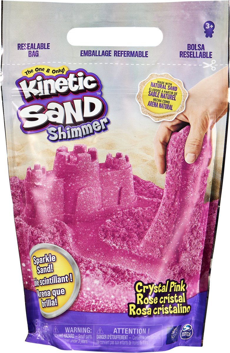 Kinetic Sand - Kristalroze Natuurlijk Glinsterend Zand - 907 g - Sensorisch speelgoed
