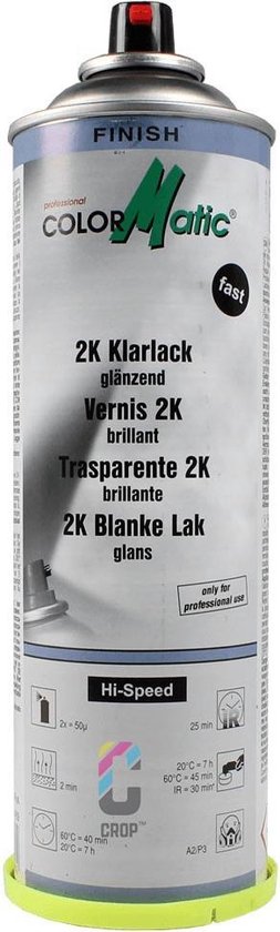 Colormatic 2K Blanke Lak Hoogglans in Spuitbus 500ml | bol.com