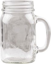 Mason Jar - Drinkglas - Smalle Opening - 475 ml - 6 stuks - exclusief deksel
