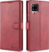 Voor Samsung Galaxy A42 5G AZNS Kalf Textuur Horizontale Flip Leren Case met Houder & Kaartsleuven & Portemonnee & Fotolijst (Rood)