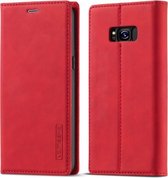 Voor Samsung Galaxy S8 + LC.IMEEKE Sterk magnetisme Ultradunne horizontale flip schokbestendig Matte TPU + PU lederen hoes met houder & kaartsleuven & portemonnee (rood)