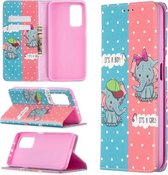 Voor Xiaomi Mi 10T / 10 Pro Gekleurde Tekening Patroon Onzichtbare Magnetische Horizontale Flip PU Lederen Case met Houder & Kaartsleuven & Portemonnee (Olifant)
