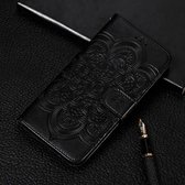 Voor Xiaomi Redmi Note 8 Pro Mandala Embossing Pattern Horizontale Flip Leather Case, met houder & kaartsleuven & portemonnee & fotolijst & Lanyard (zwart)