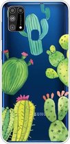 Voor Samsung Galaxy M31 schokbestendig geverfd transparant TPU beschermhoes (cactus)