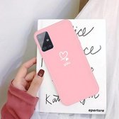 Voor Galaxy A51 Love Heart You Pattern Frosted TPU beschermhoes (roze)