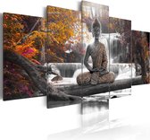 Artgeist Autumn Buddha Canvas Schilderij - 200x100cm