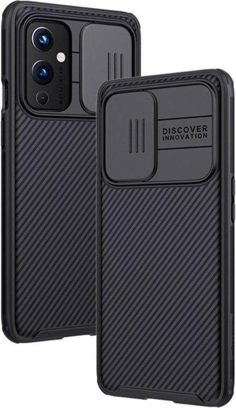 Foto: Nillkin camshield hoesje voor de oneplus 9 back cover met camera slider zwart