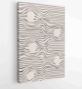 Black and white abstract wall arts background vector 1 - Moderne schilderijen – Vertical – 1909205644 - 50*40 Vertical