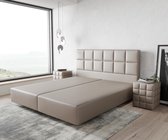 Boxspring-frame Dream-Fine kunstleder taupe 180x200