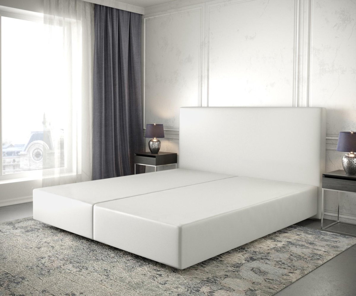 Boxspring frame Dream-Well Wit 180x200 cm Kunstleder Beddengoed