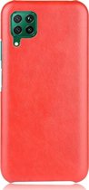 Huawei P40 Lite Hoesje - Mobigear - Excellent Serie - Hard Kunststof Backcover - Rood - Hoesje Geschikt Voor Huawei P40 Lite