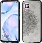 Huawei P40 Lite Hoesje - Mobigear - Mandala Serie - Hard Kunststof Backcover - Grijs - Hoesje Geschikt Voor Huawei P40 Lite