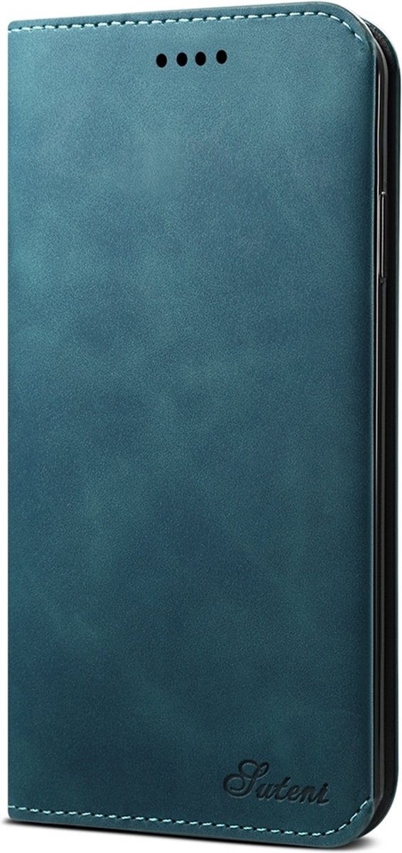 Apple iPhone 11 Hoesje - Suteni - Art Serie - Kunstlederen Bookcase - Groen - Hoesje Geschikt Voor Apple iPhone 11