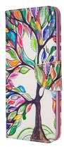 LG K61 Hoesje - Mobigear - Design Serie - Kunstlederen Bookcase - Boom - Hoesje Geschikt Voor LG K61