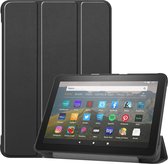 Mobigear Tri-Fold Tablethoes geschikt voor Amazon Fire HD 8 (2020) 10th gen. Hoes Bookcase - Zwart