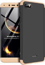 Xiaomi Redmi 6A Hoesje - Mobigear - 360 Serie - Hard Kunststof Backcover - Zwart / Goud - Hoesje Geschikt Voor Xiaomi Redmi 6A