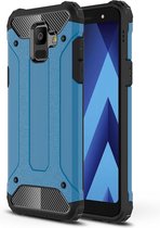 Samsung Galaxy A6 (2018) Hoesje - Mobigear - Outdoor Serie - Hard Kunststof Backcover - Blauw - Hoesje Geschikt Voor Samsung Galaxy A6 (2018)
