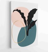 Botanical and gold abstract wall arts vector collection. 1 - Moderne schilderijen – Vertical – 1876883182 - 50*40 Vertical