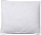 Y-NOT - Luxe Gekamde Percale Katoenen Hoofdkussen - 50x60x10 cm - Boxkussen - Wit