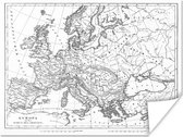 Poster Illustratie van Europa in de tijd van Karel de Grote - 160x120 cm XXL