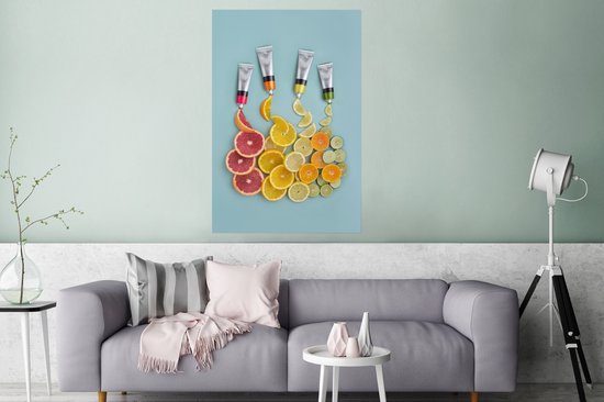 Nature morte de fruits de tubes de peinture poster papier 80x120 cm - Tirage photo sur Poster (décoration murale salon / chambre)