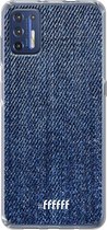 6F hoesje - geschikt voor Motorola Moto G9 Plus -  Transparant TPU Case - Denim #ffffff