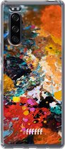 Sony Xperia 5 II Hoesje Transparant TPU Case - Colourful Palette #ffffff