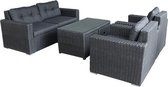 Your Own Living - Couto - Sofa Loungeset - Black - Wicker