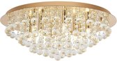 Lindby - plafondlamp - 8 lichts - staal, kristal - H: 22 cm - G9 - goud